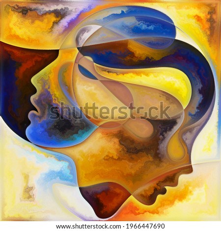 Self Forms. Colors In Us series. Backdrop composed of human silhouettes, art textures and colors interplay for projects on life, drama, poetry and perception