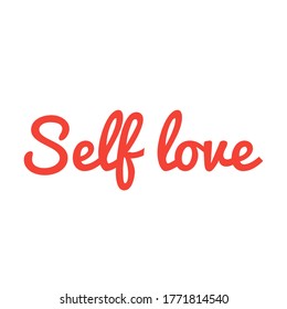 Self Love Sign Graphic Design Development Stock Illustration 1771814540 ...