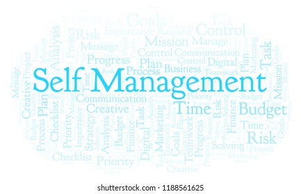 Self Management Word Cloud Made Text Stock Illustration 1188561625 ...