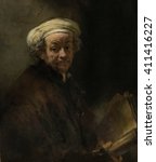 Self Portrait as the Apostle Paul, by Rembrandt van Rijn, 1661, Dutch painting, oil on canvas. Rembrandt