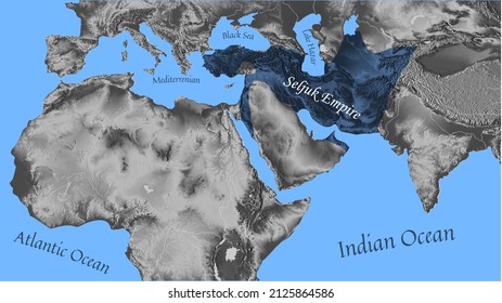 Seljuk Empire Map Middle East