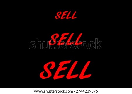 Sell, Sell, Sell Typography Vector Logo.