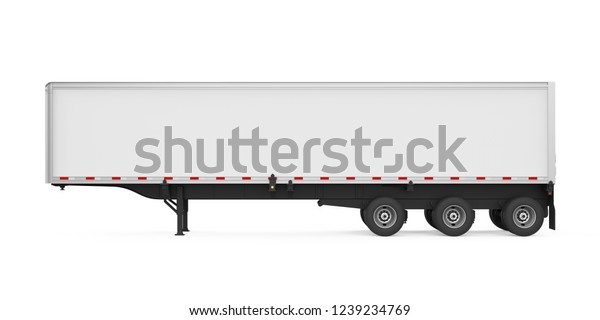 Semitrailer Container Isolated 3d Rendering Stock Illustration ...