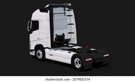 Semi  trailer truck  Isolated 3d rendering