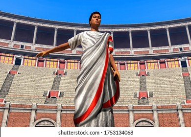 Senator in the Colosseum 3d rendering
