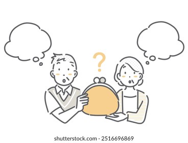 senior couple thinking about savings - Powered by Shutterstock