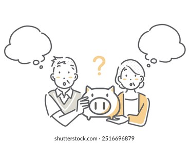 senior couple thinking about savings - Powered by Shutterstock