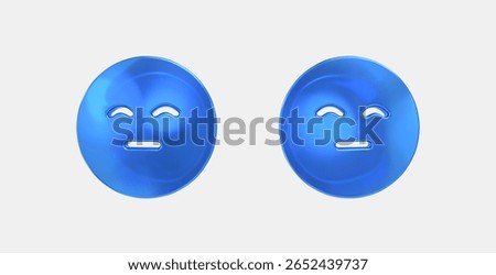 sentiment content 3D icon on isolate white background