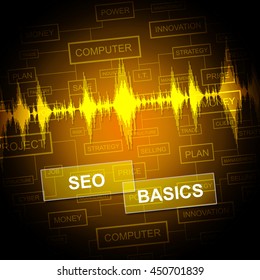 Seo Basics Representing Search Engine And Foundation