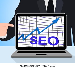 SEO Chart Search Engine Optimization Showing Digital Marketing Website Development And Research For Online Site Traffic