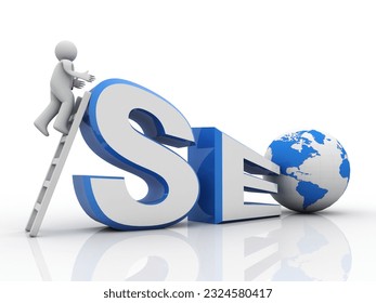 seo concept 3d rendering illustration