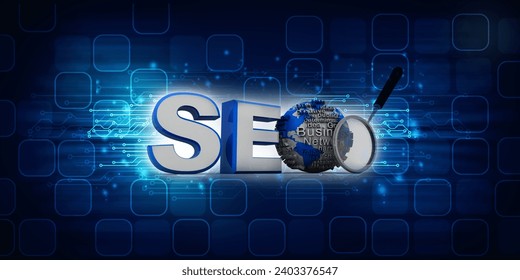 seo concept 3d rendering illustration

