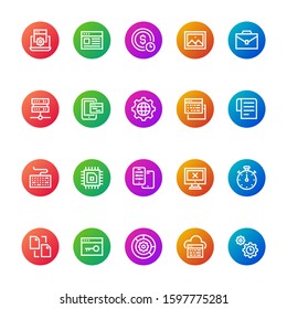 Seo & Development - Gradient color icons.