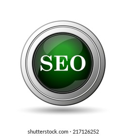 SEO icon. Internet button on white background. 