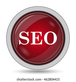 SEO icon. Internet button on white background.