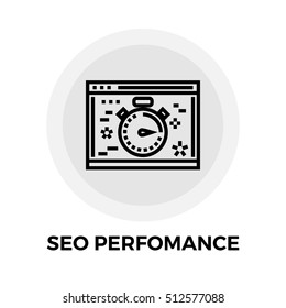 SEO performance icon . Flat icon isolated on the white background.