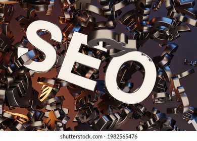 SEO - Search Engine Optimisation concept. 3D rendering