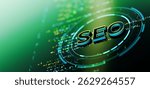 SEO - Search Engine Optimization Concept for Digital Marketing. 3D Illustration