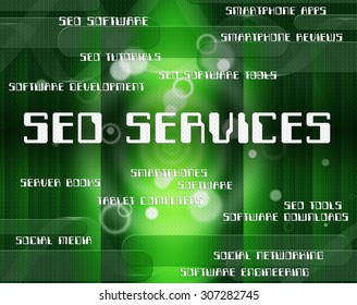 Seo Services Indicating Help Desk And Words