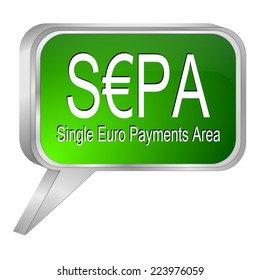 Sepa Single Euro Payments Area Speech Stock Illustration 223976059 ...