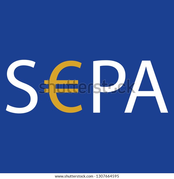 Sepa Single Euro Payments Area Sign Stock Illustration 1307664595 ...