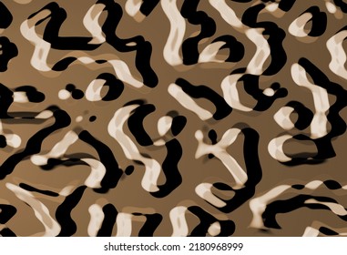 Sepia Abstract Background. Conceptual High Resolution Illustration With Random Doodles.