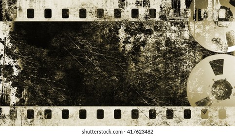 Sepia Vintage Film Strip Frame.