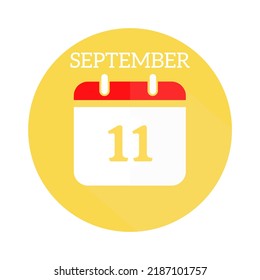 September 11 Calendar Flat Icon