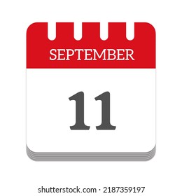 September 11 Calendar Flat Icon