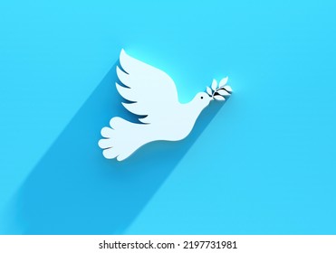 September 21, International Day of Peace. Silhouette of a dove with 3d effect on a blue background.
 - Powered by Shutterstock