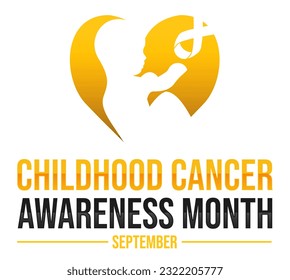 September is Childhood Cancer Awareness month, background design with ribbon and shapes. Childhood cancer awareness month wallpaper - Powered by Shutterstock