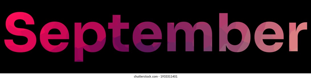 September Text Textures Different Colors Stock Illustration 1933311401 ...