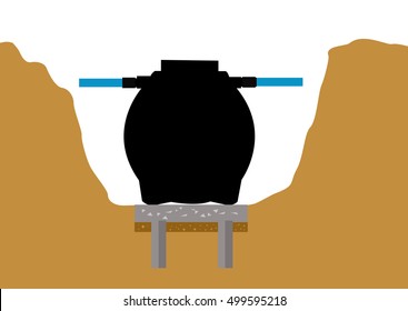 Septic Tank Foundation Illustration