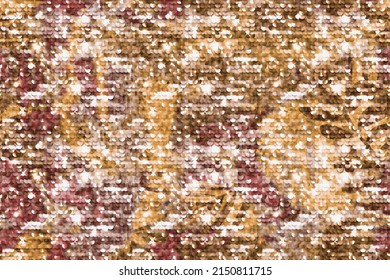 Sequins Ombre Color Gradient Colorful Textured Seamless Pattern Trendy Fashion Colors Perfect for Allover Fabric Print Wrapping Paper Realistic Flake Look Brown Mustard Yellow Tones