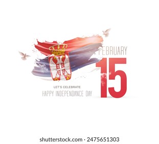 Serbia Independence day creative art - Powered by Shutterstock