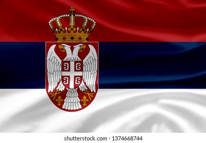 Flag Serbia Flag Has Detailed Realistic Stock Illustration 301421234 ...