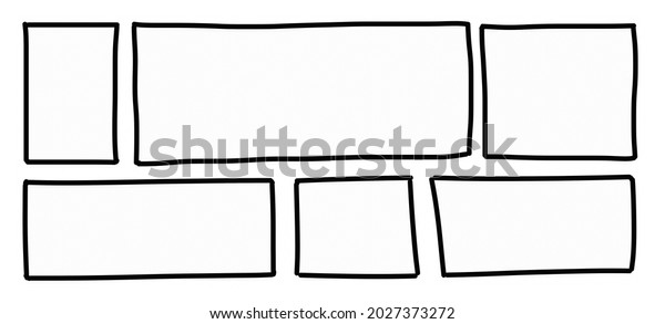 Series Horizontal Comic Strip Panels Empty Stock Illustration ...