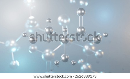 serine molecular structure, 3d model molecule, amino acid structural chemical formula view from a microscope