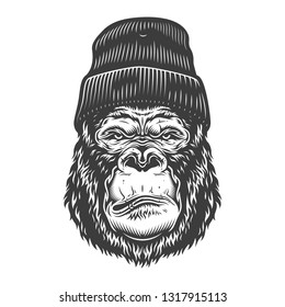 gorilla beanie hat