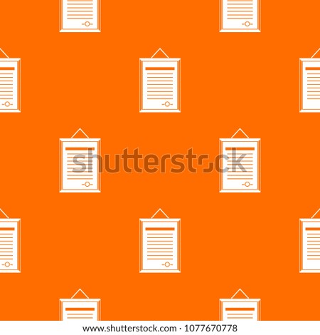 Sertificate pattern repeat seamless in orange color for any design. geometric illustration
