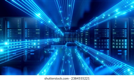 Server room with line network data, speed line internet - Powered by Shutterstock - Get 15% off with code: PIKWIZARD15