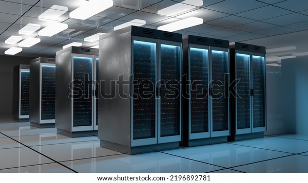 Server Room Server Racks Server Room Stock Illustration 2196892781 ...