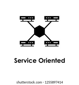 servers, hexagon, service oriented icon. One of the business collection icons for websites, web design, mobile app