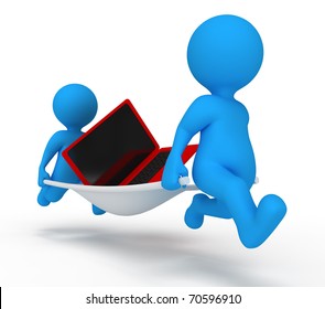 Service man laptop - Powered by Shutterstock