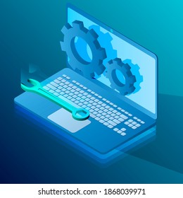 Service of the operating system.Modern concept of operating system maintenance for web design. Communication technologies.3D-image - Powered by Shutterstock