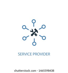 Service Provider Concept 2 Colored Icon. Simple Blue Element Illustration. Service Provider Concept Symbol Design. Can Be Used For Web And Mobile UI/UX