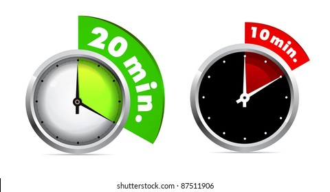 Set of 10 and 20 minutes timer