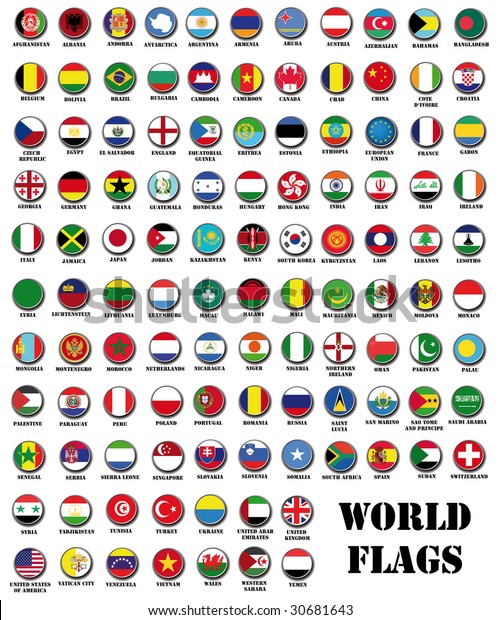 Set 115 World Most Important Flags Stock Illustration 30681643