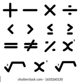 Set 16 3d Rendered Mathematics Symbols Stock Illustration 1633260130 ...