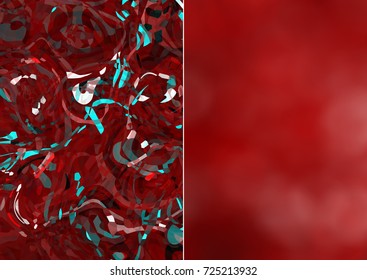 Set 2 red abstract